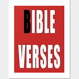 "BIBLE VERSES" text typography Posters and Art